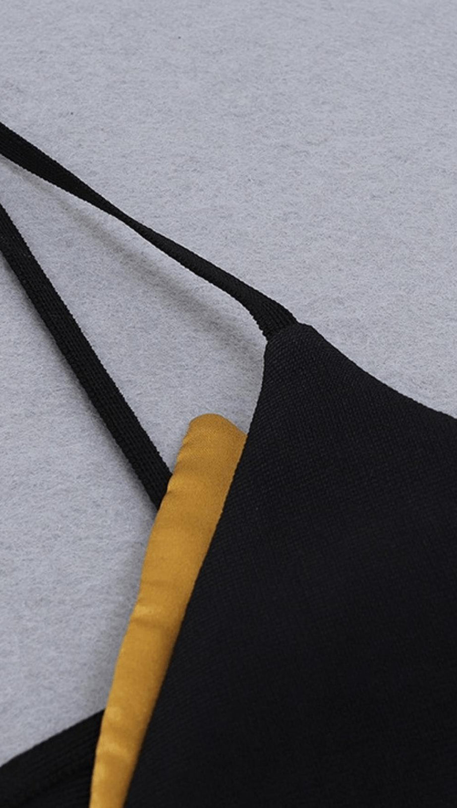 SLING LOW NECKLINE HOLLOWED OUT IRREGULAR STITCHING DRESS