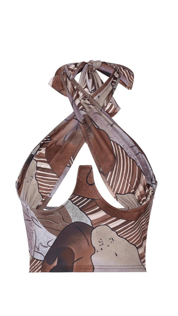 AIIZIE SLIM CAMISOLE WITH PRINTED STRAPS - product image