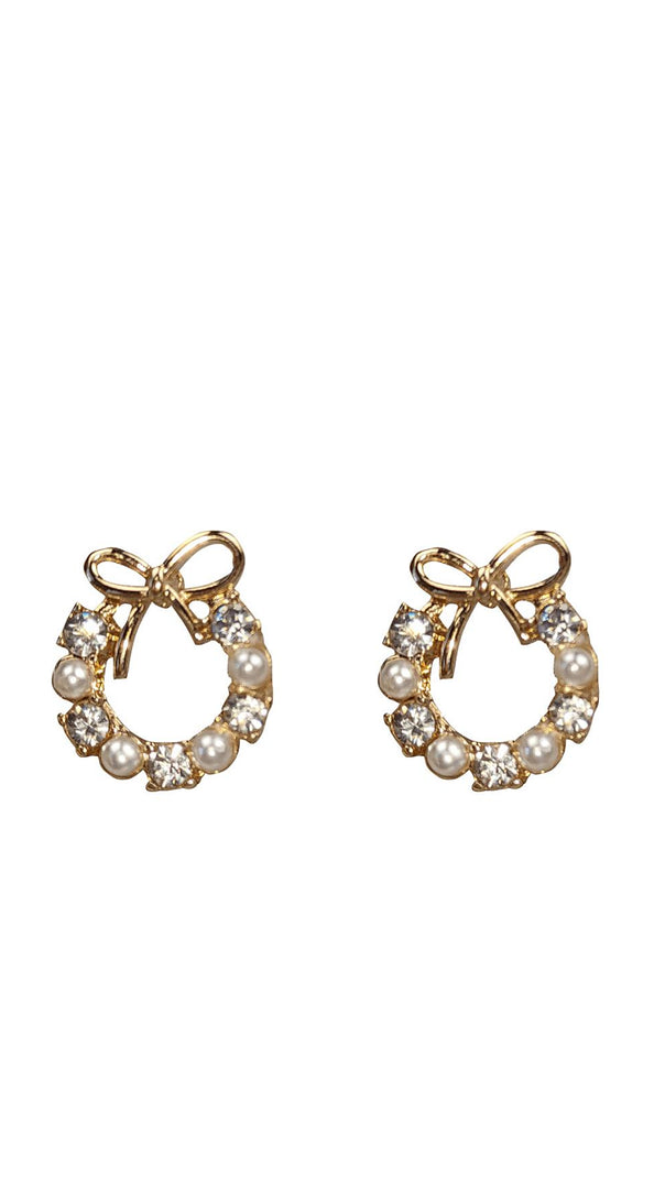 AIIZIE SIMPLE GEOMETRIC PEARL EARRINGS - product image