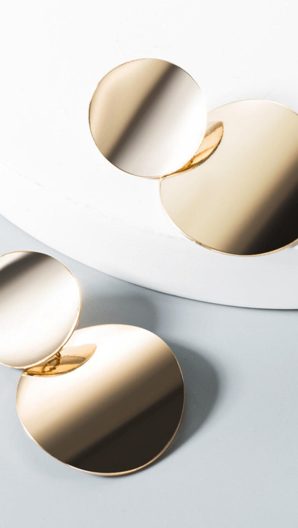 AIIZIE SIMPLE GEOMETRIC EARRINGS METAL EARRINGS - product image