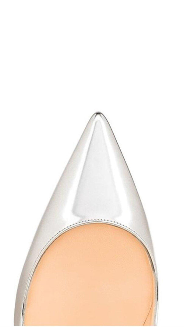 AIIZIE SILVER STILETTO HIGH HEELS - product image