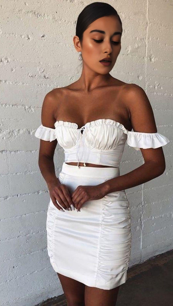 AIIZIE SHORT LACE-UP TOP WITH WOOD EARS - product image