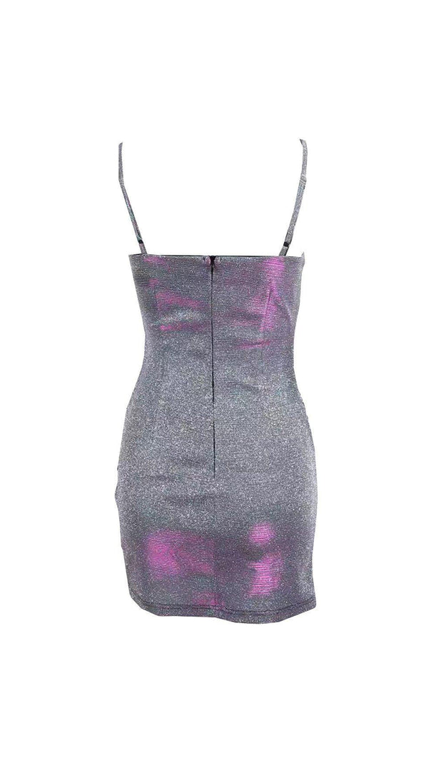 AIIZIE SHINY CROSS STRAP DRESS. - product image