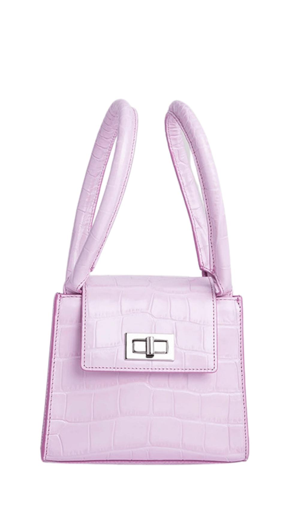 GLÄNZENDER BEUTEL MIT KROKODILMUSTER