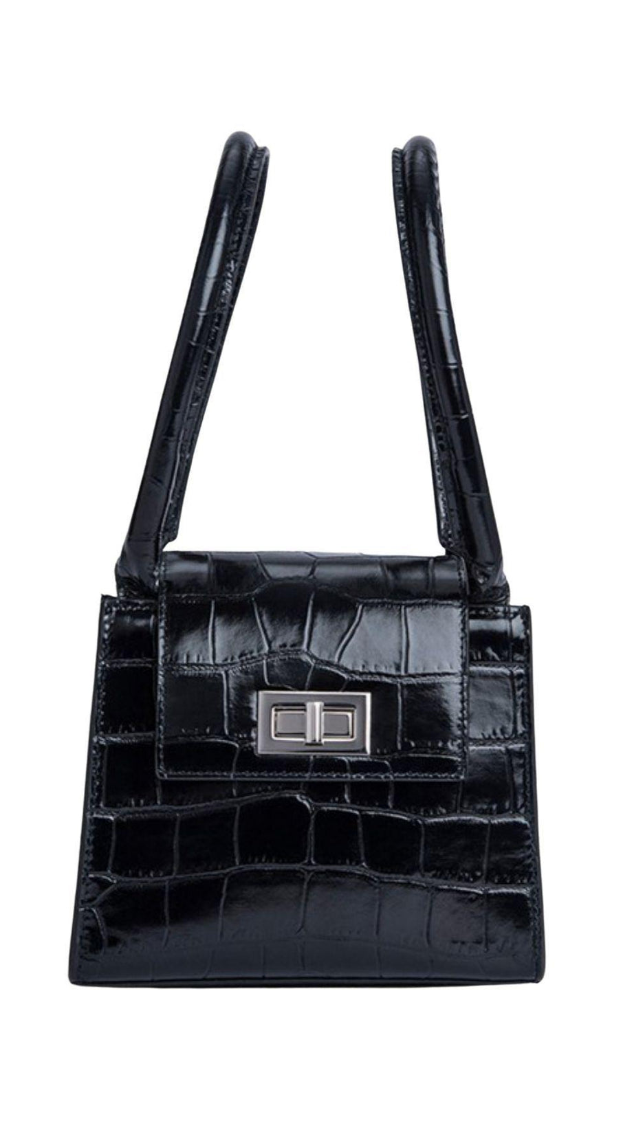 GLÄNZENDER BEUTEL MIT KROKODILMUSTER