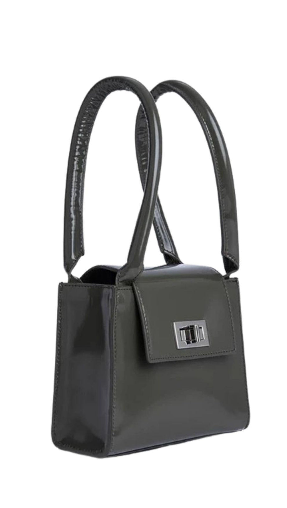 GLÄNZENDER BEUTEL MIT KROKODILMUSTER