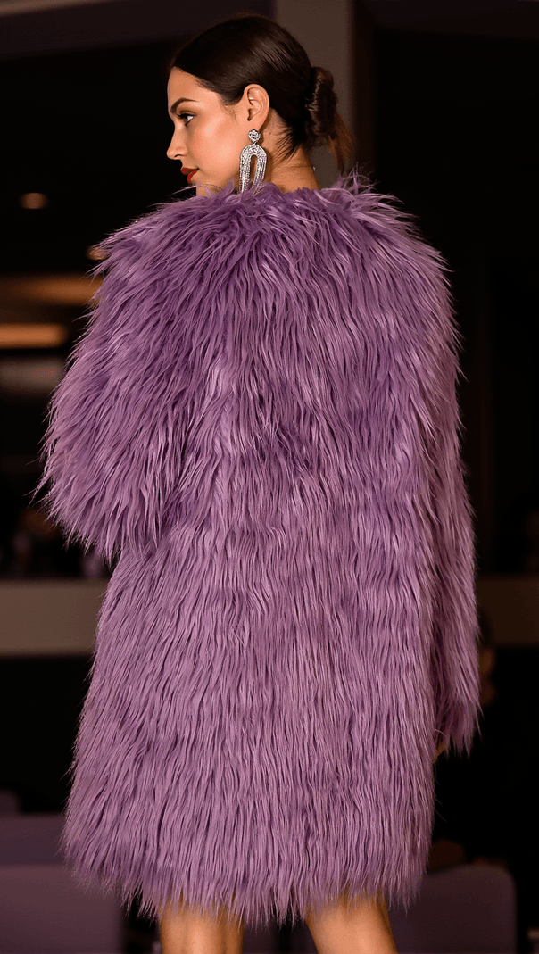 AIIZIE TOTIDI PURPLE CONCERT ECO-FUR JACKET - product image