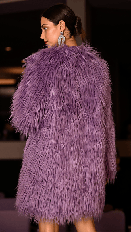 TOTIDI PURPLE CONCERT ECO-FUR JACKET