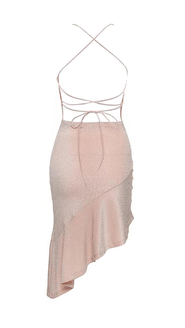 AIIZIE SEXY OPEN-BACK LACE-UP DRESS. - product image