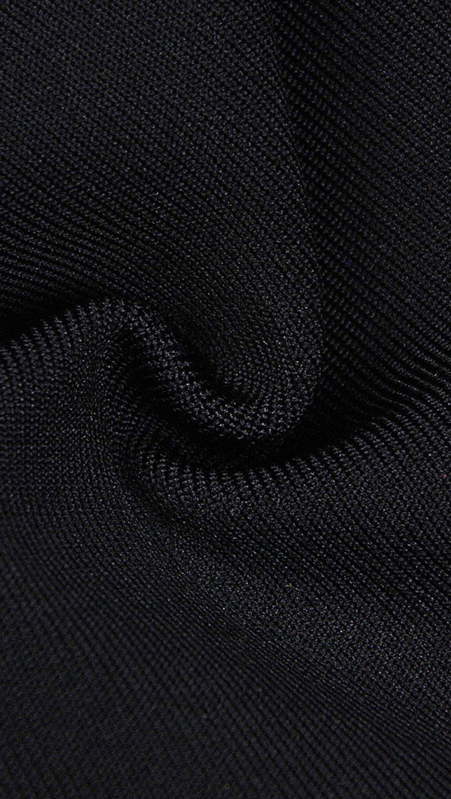 ABITO BENDAGGIO CON SPACCHI SENZA SPALLINE IN NERO