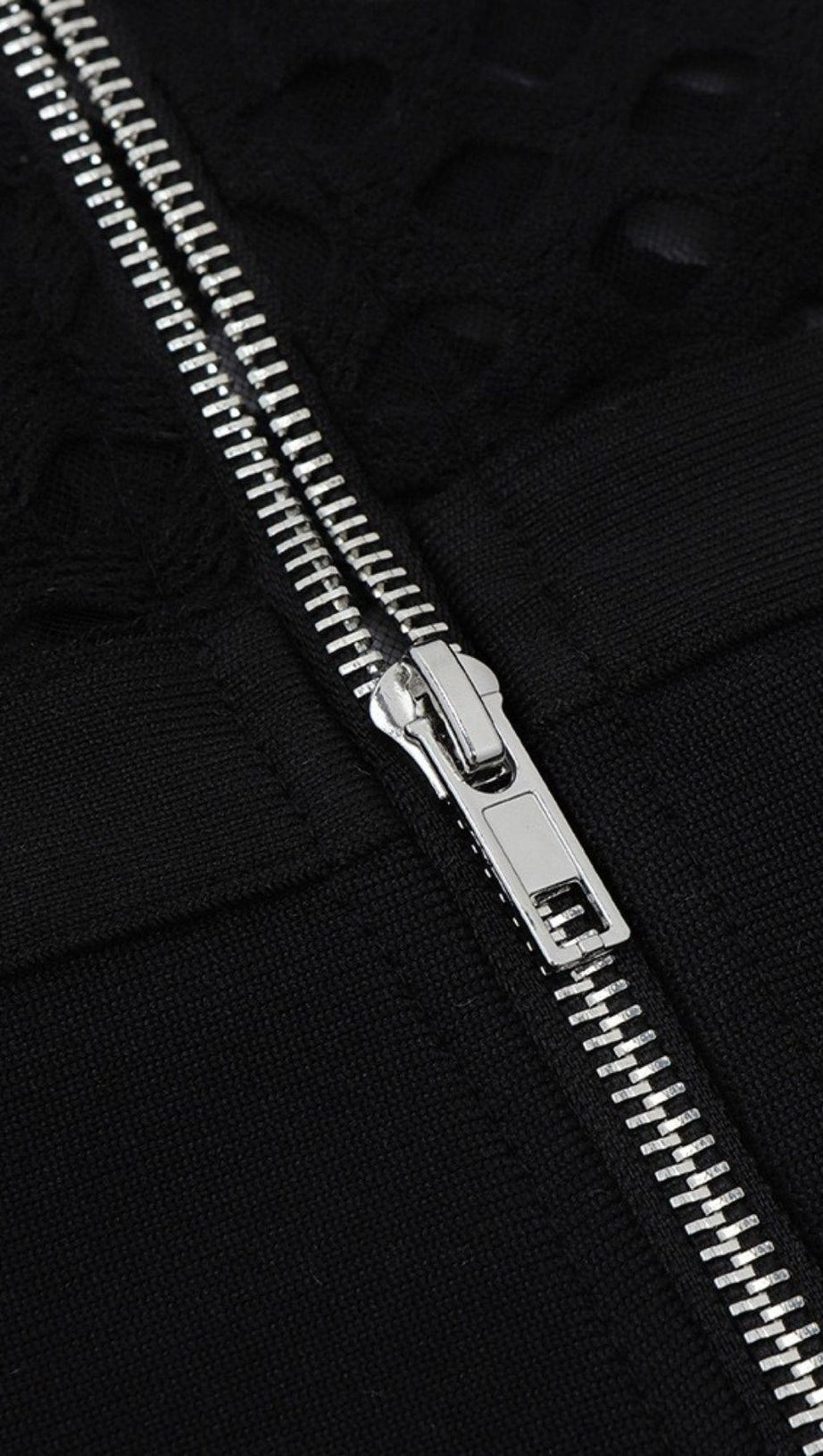 SEE-THROUGH DRESS WITH FISHNET.