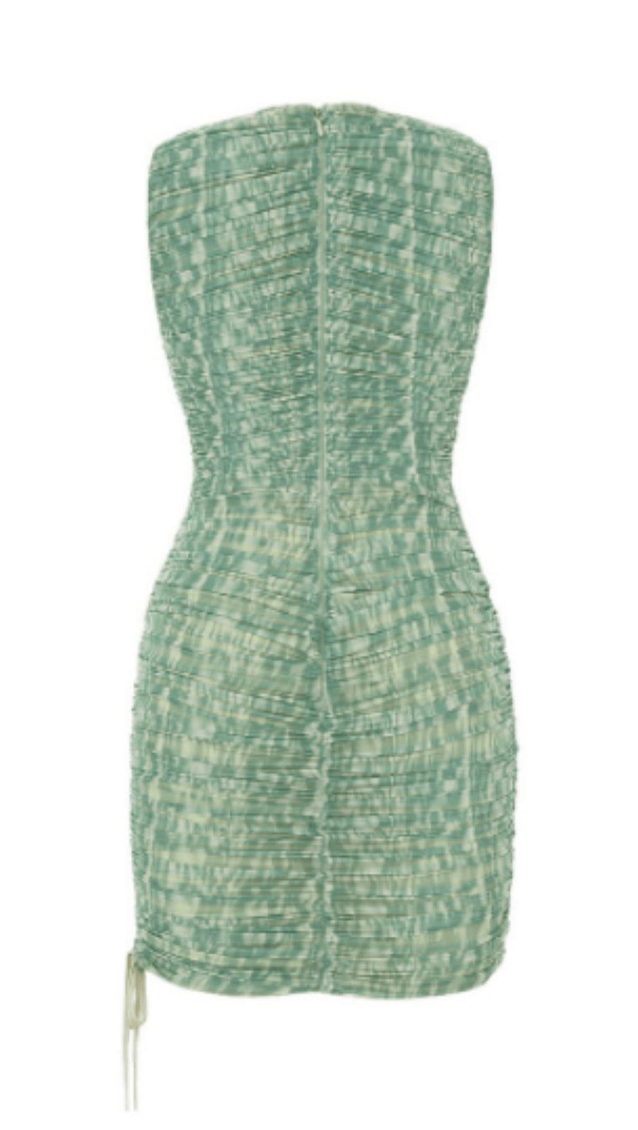 RUCHED MESH MINI DRESS