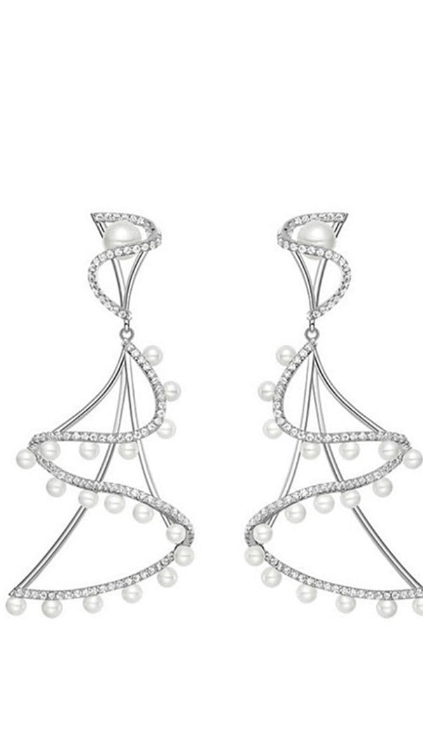AIIZIE ROTATING BALLET PEARL EARRINGS - product image