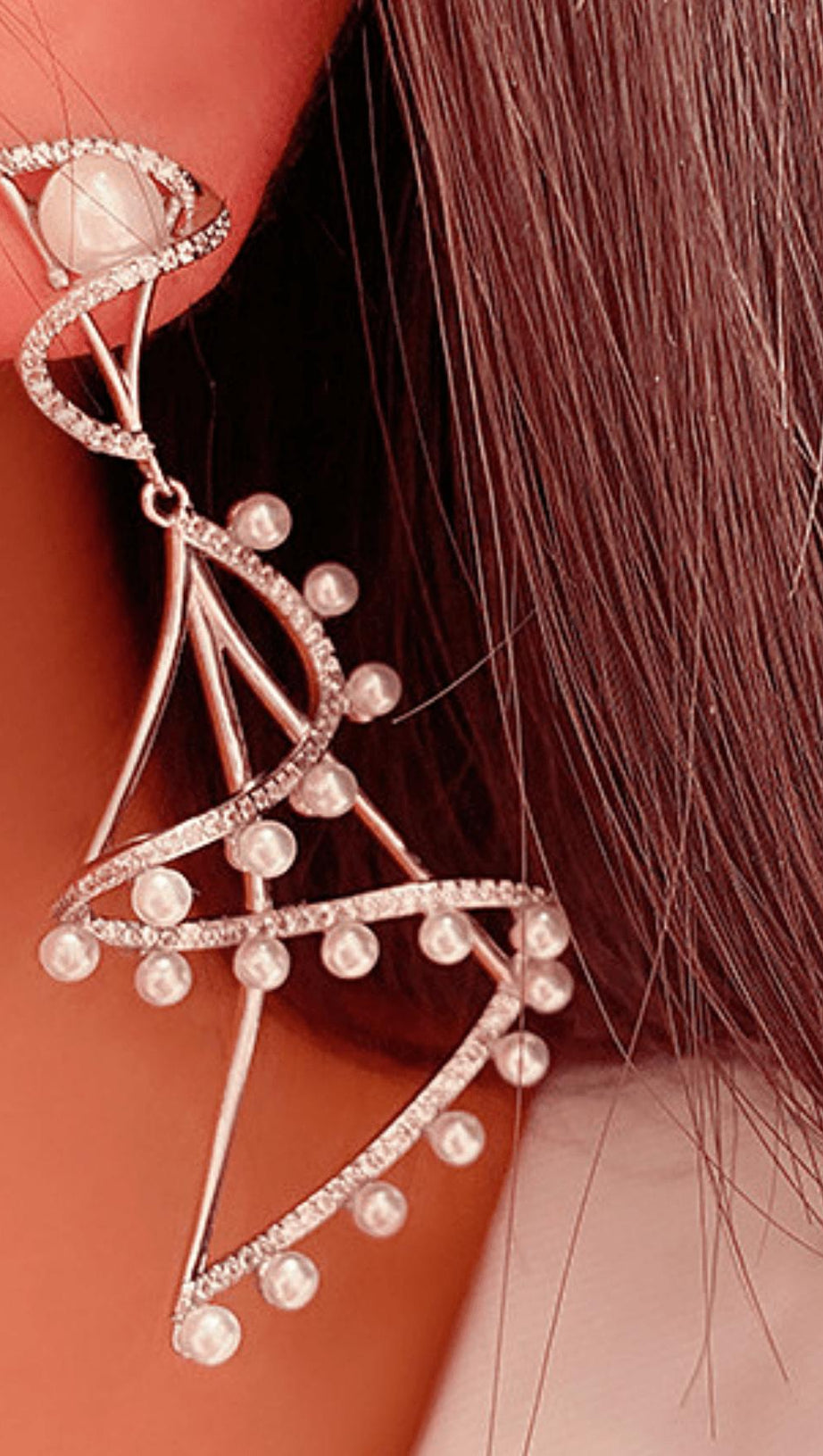 ORECCHINI CON PERLE BALLERINE ROTANTI