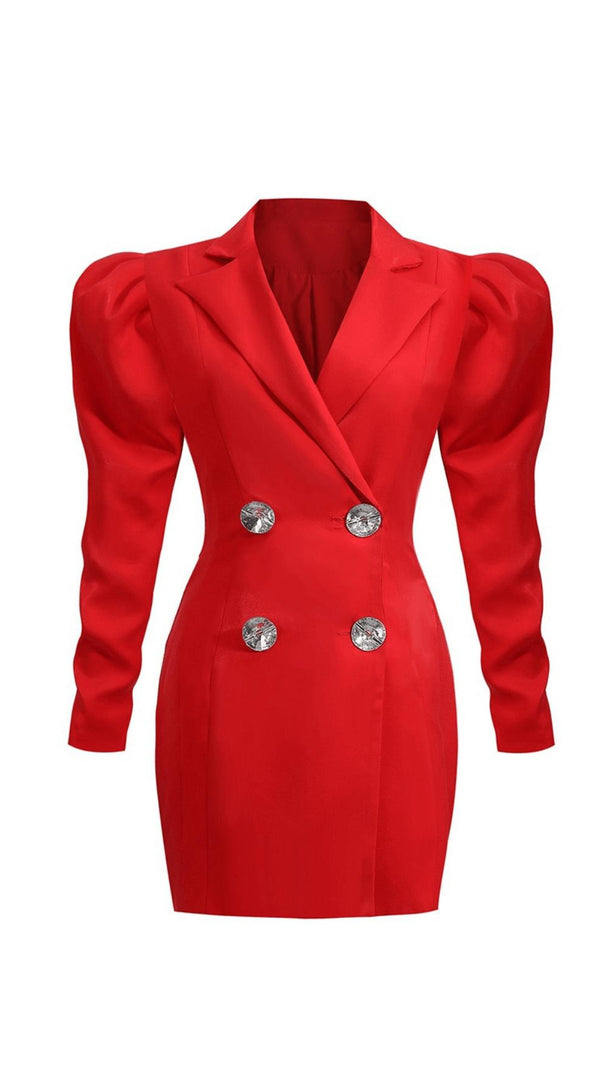 AIIZIE RED SHIRT BUTTON DRESS - product image