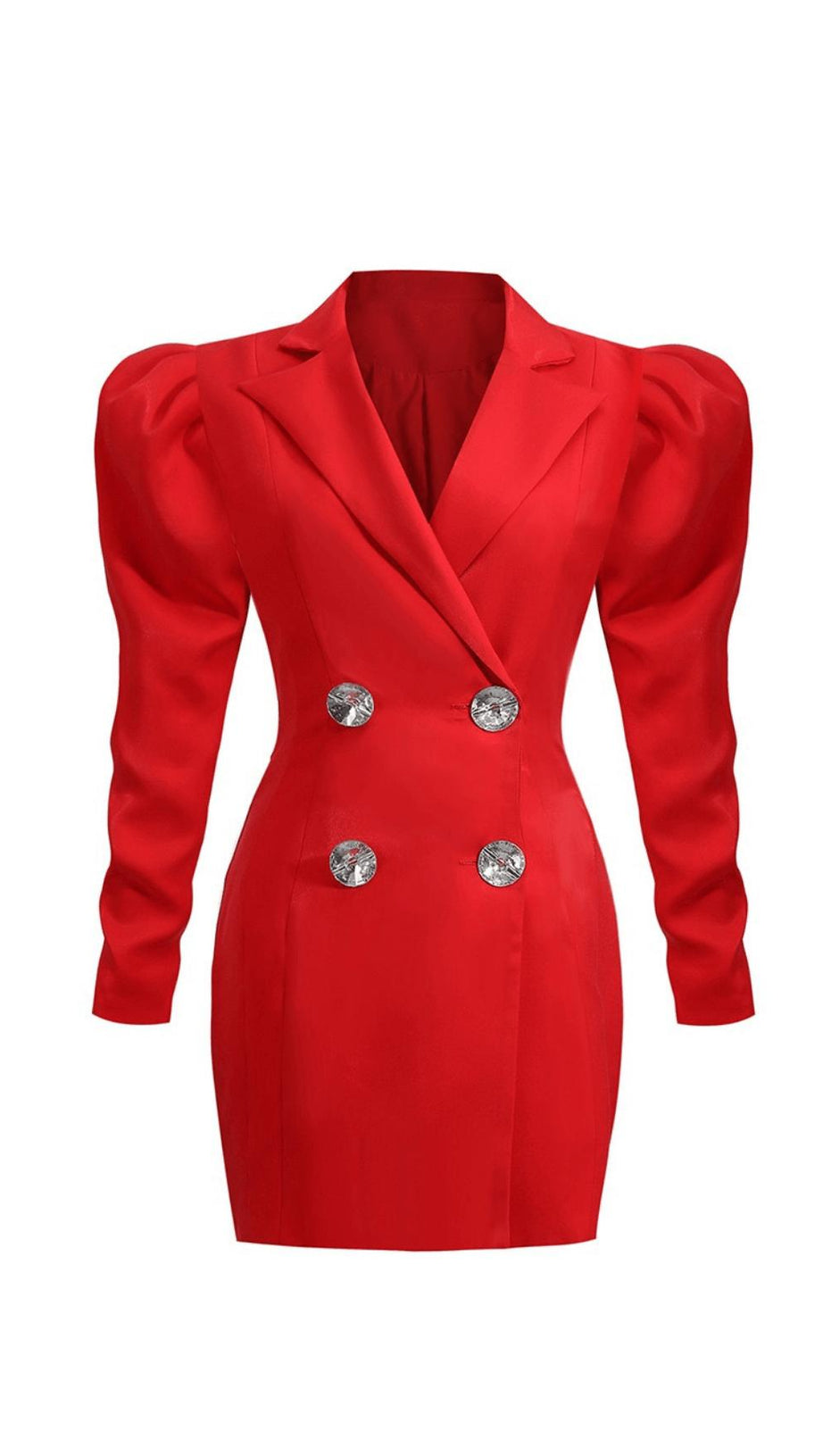 ROTES HEMD-KNÖPFE-KLEID