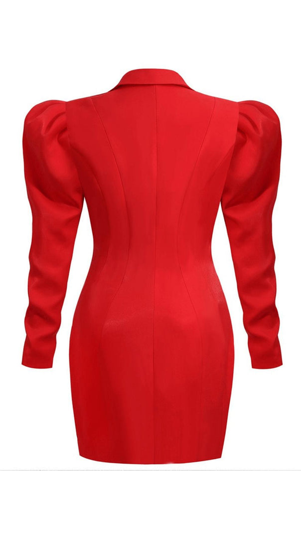 AIIZIE RED SHIRT BUTTON DRESS - product image