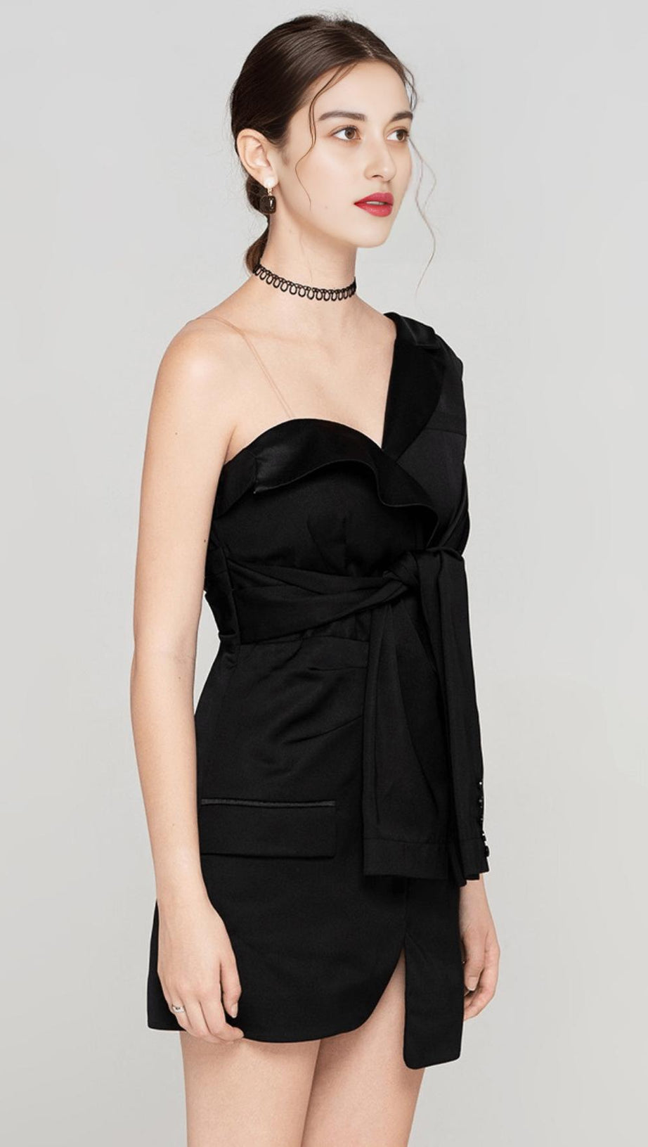 RALAN ONE SHOULDER BANDAGE DRESS