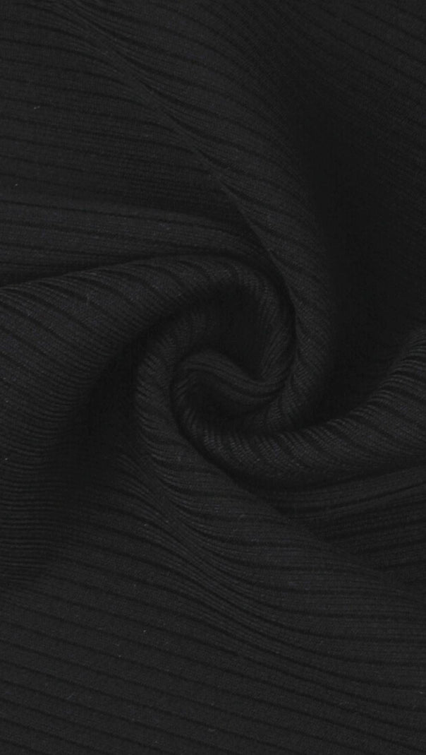 ABITO MIDI ASIMMETRICO CON BENDAGGI IN NERO