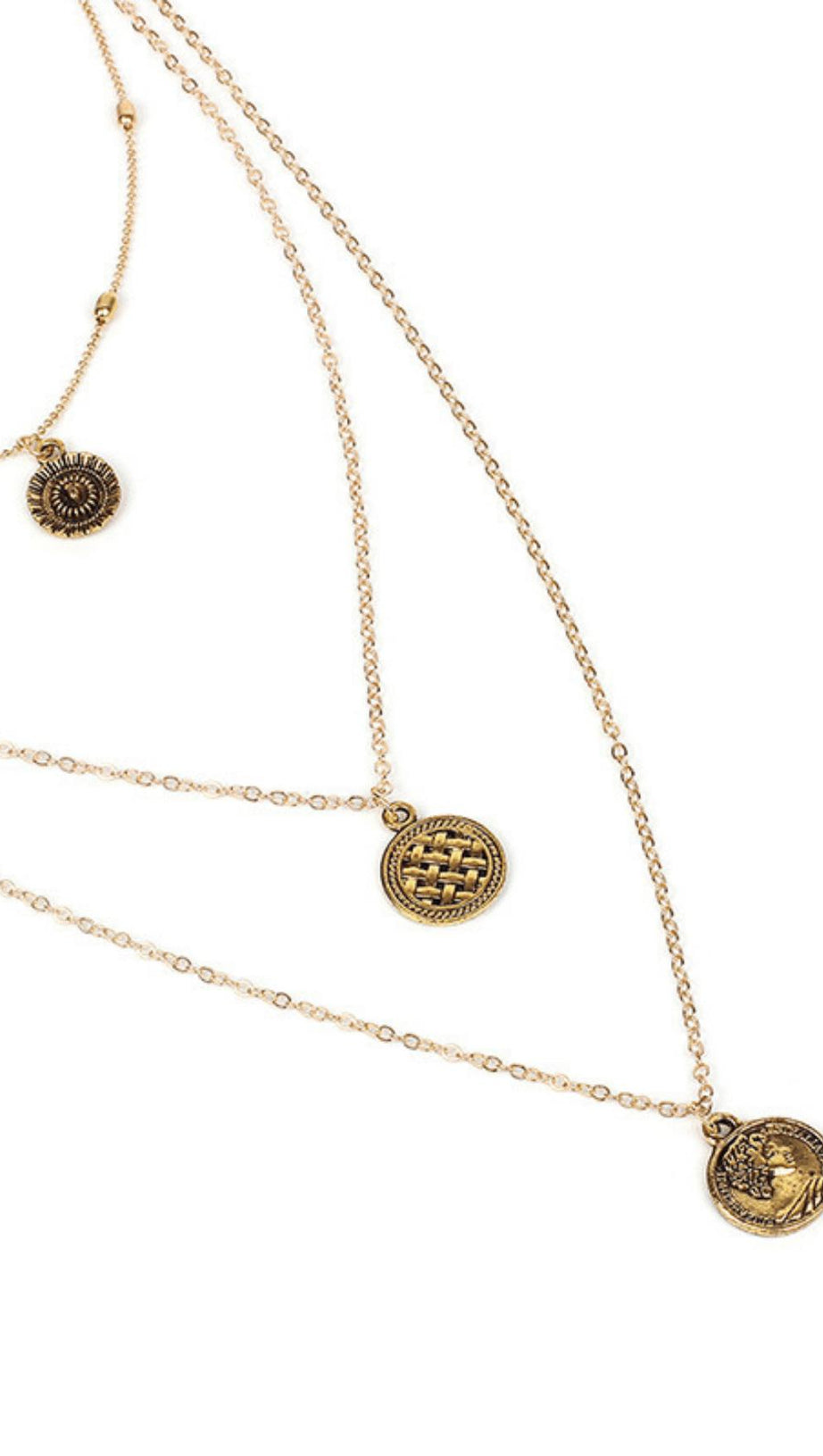 COLLANA MULTILIVELLO CON MEDAGLIA RITRATTO