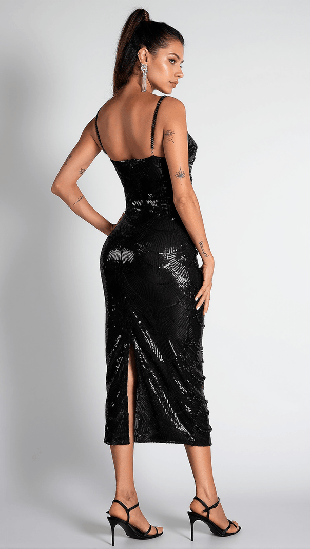 Calloti Perlen-Cut-Trägerkleid