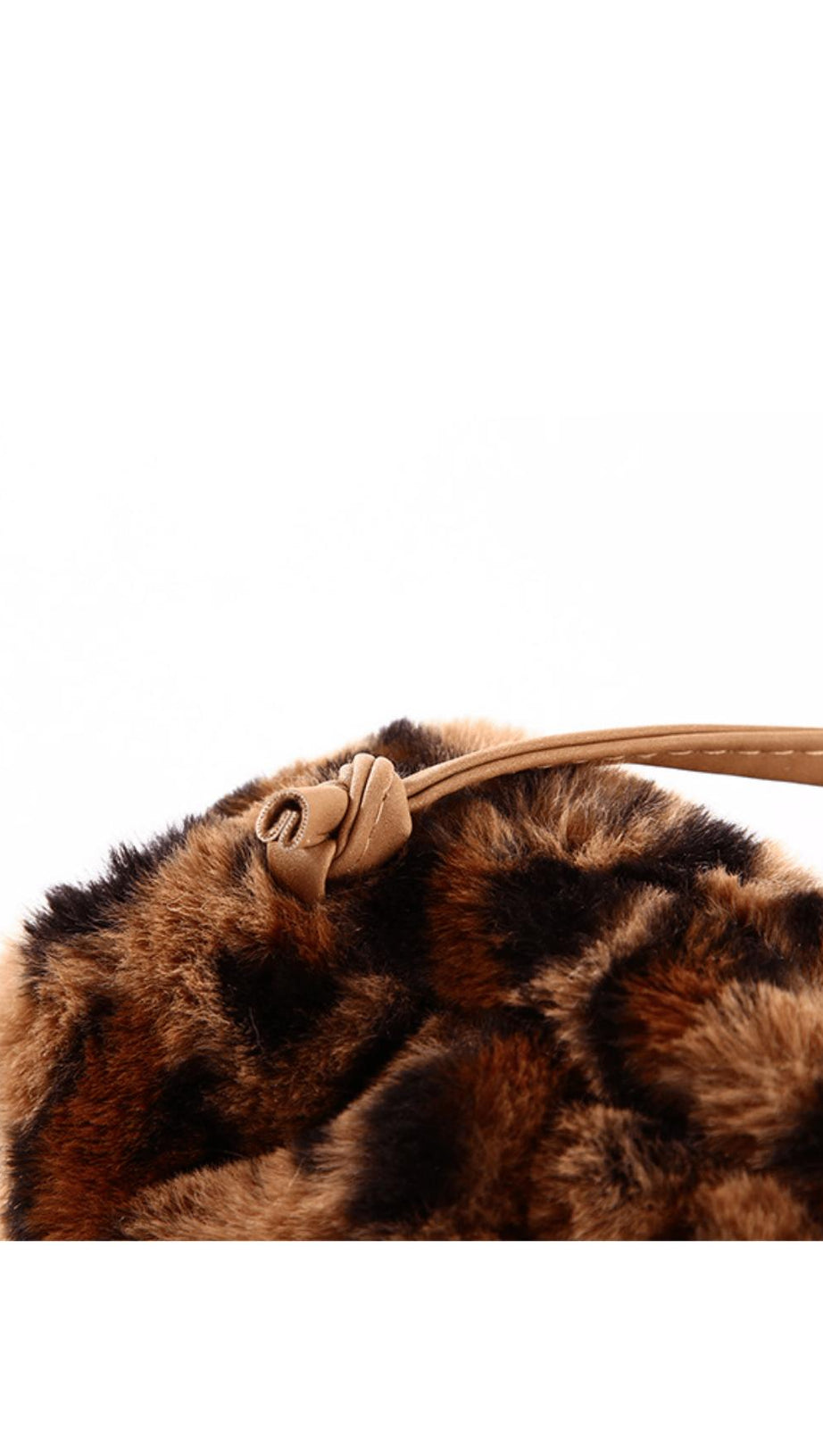 PANINO DI PELUCHE CON STAMPA LEOPARDATA