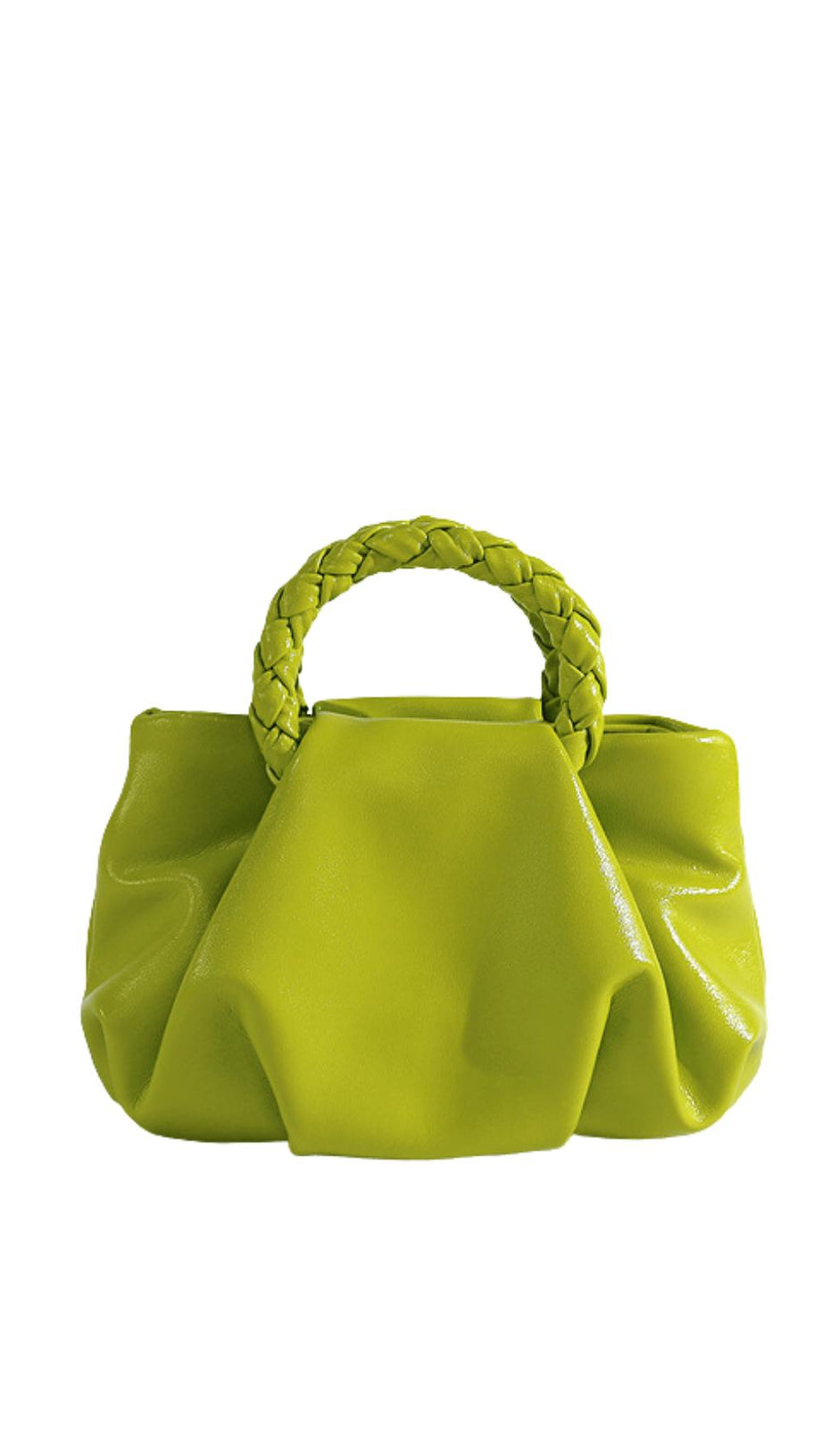 PLISSIERTE GEWEBTE HANDTASCHE