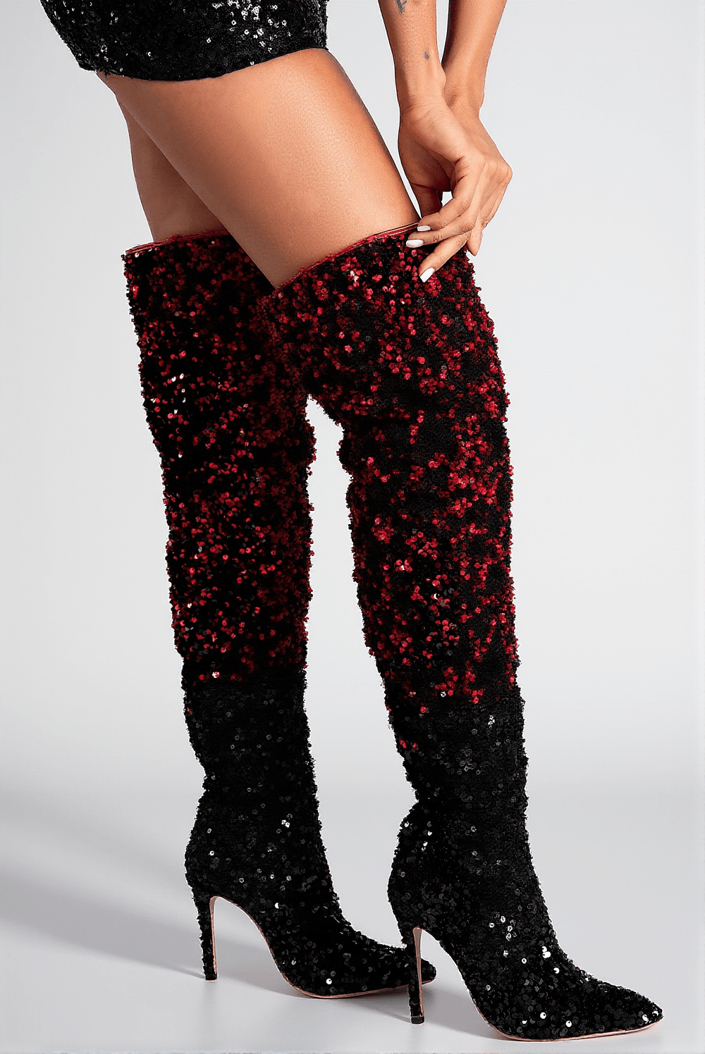 STIVALI MARINOTIS CON GLITTER E PAILLETTES SFUMATI