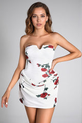 Pulas Off Shoulder Floral Pleat Dress