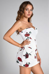 Pulas Off Shoulder Floral Pleat Dress