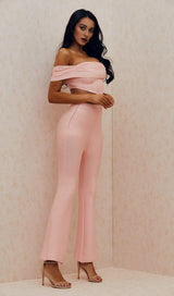 PINK TEMPERAMENT BANDAGE SUIT