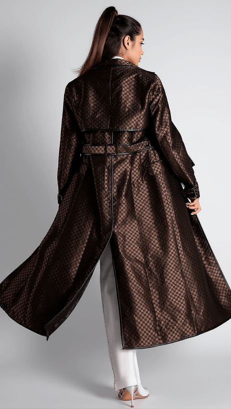 LEVENTILI LAPEL BELTED LONG OVERCOAT