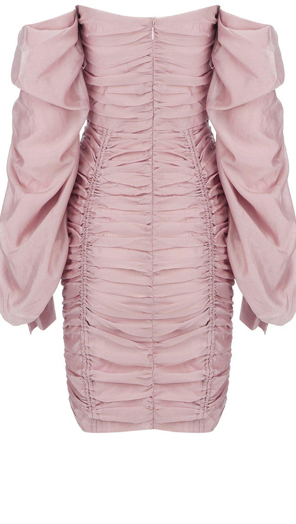 AIIZIE PINK ONE-SHOULDER GATHER DRES - product image