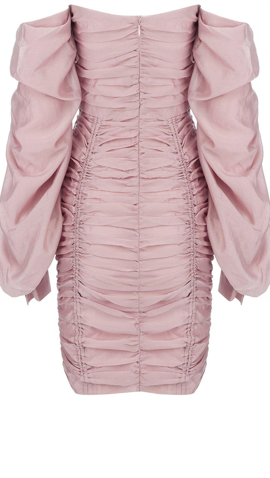 ABITO ROSA MONOSPALLA CON ARRICCIATURA