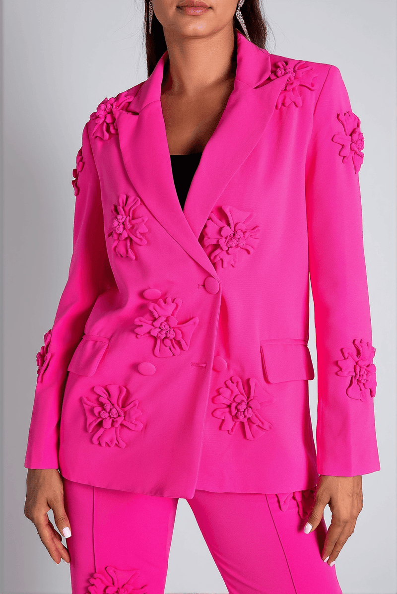 Amaryllis Floral Embroider Blazer Set