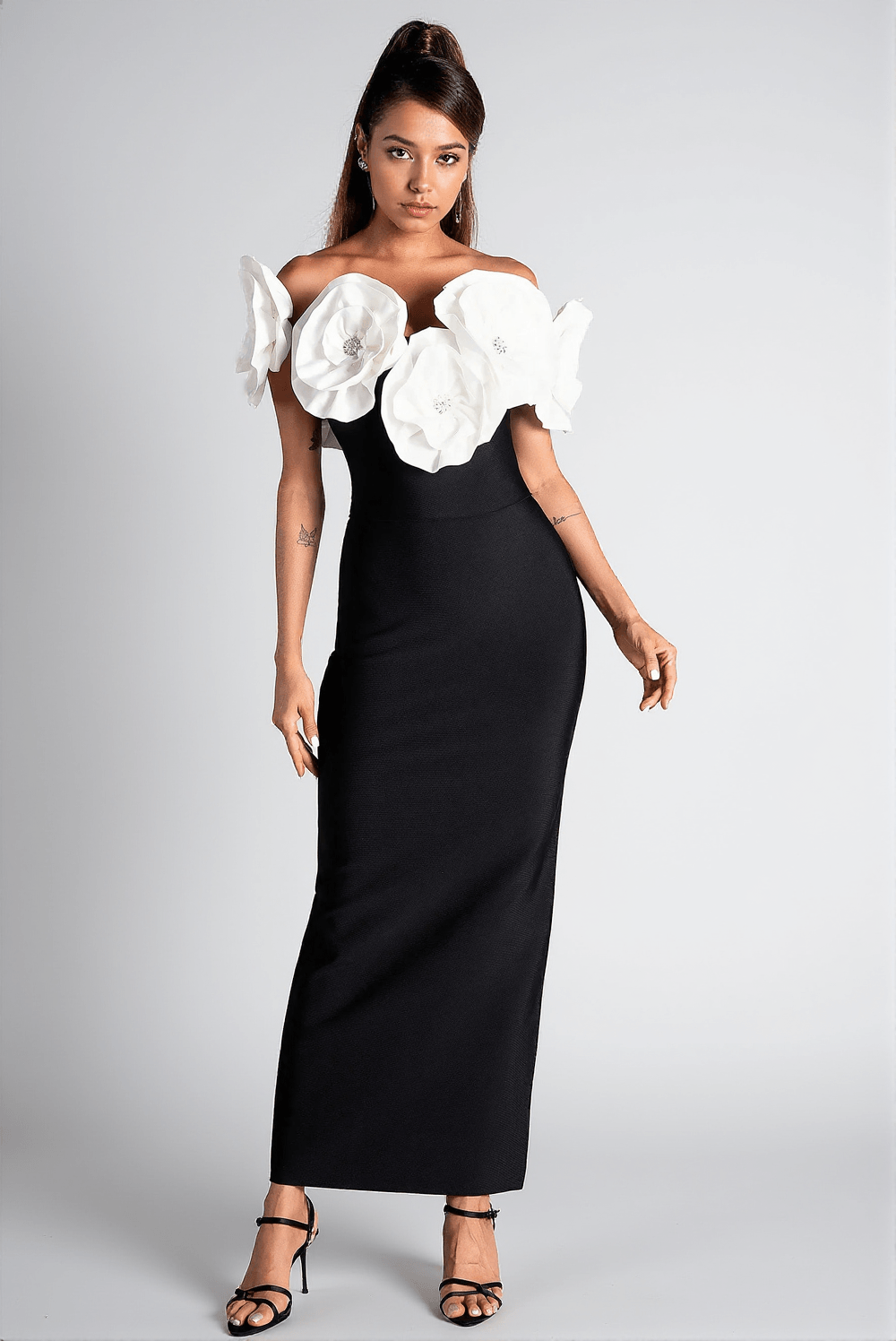 BARBIDI 3D FLOWER BANDAGE DRESS