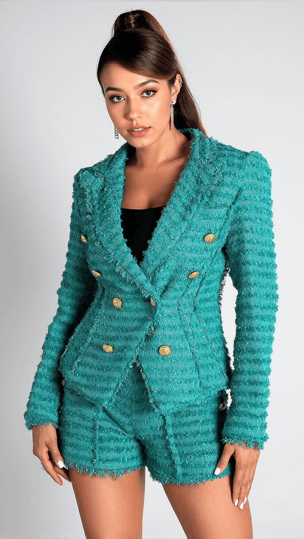 AIIZIE POLINA DOUBLE BUTTON TWEED 2 PIECE SET - product image
