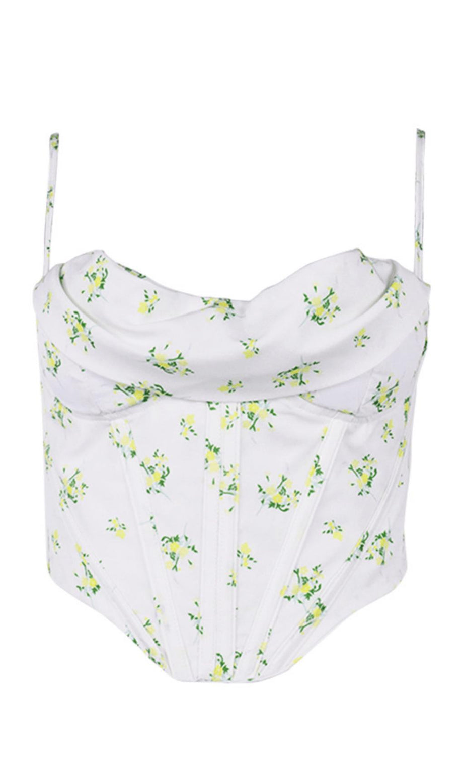 Pile of Broken Flowers – Camisole mit Florhalsausschnitt 