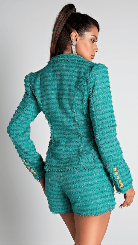 POLINA DOUBLE BUTTON TWEED 2 PIECE SET