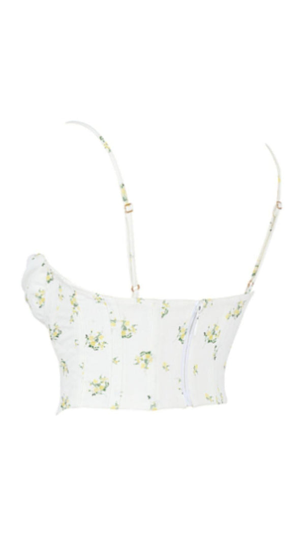 Pile of Broken Flowers – Camisole mit Florhalsausschnitt 
