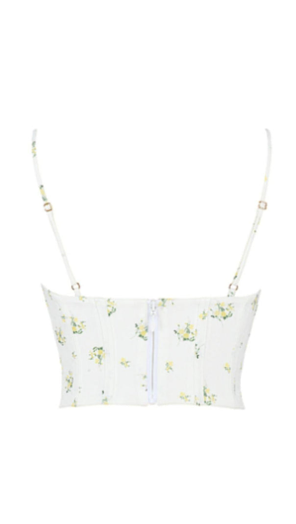 Pile of Broken Flowers – Camisole mit Florhalsausschnitt 