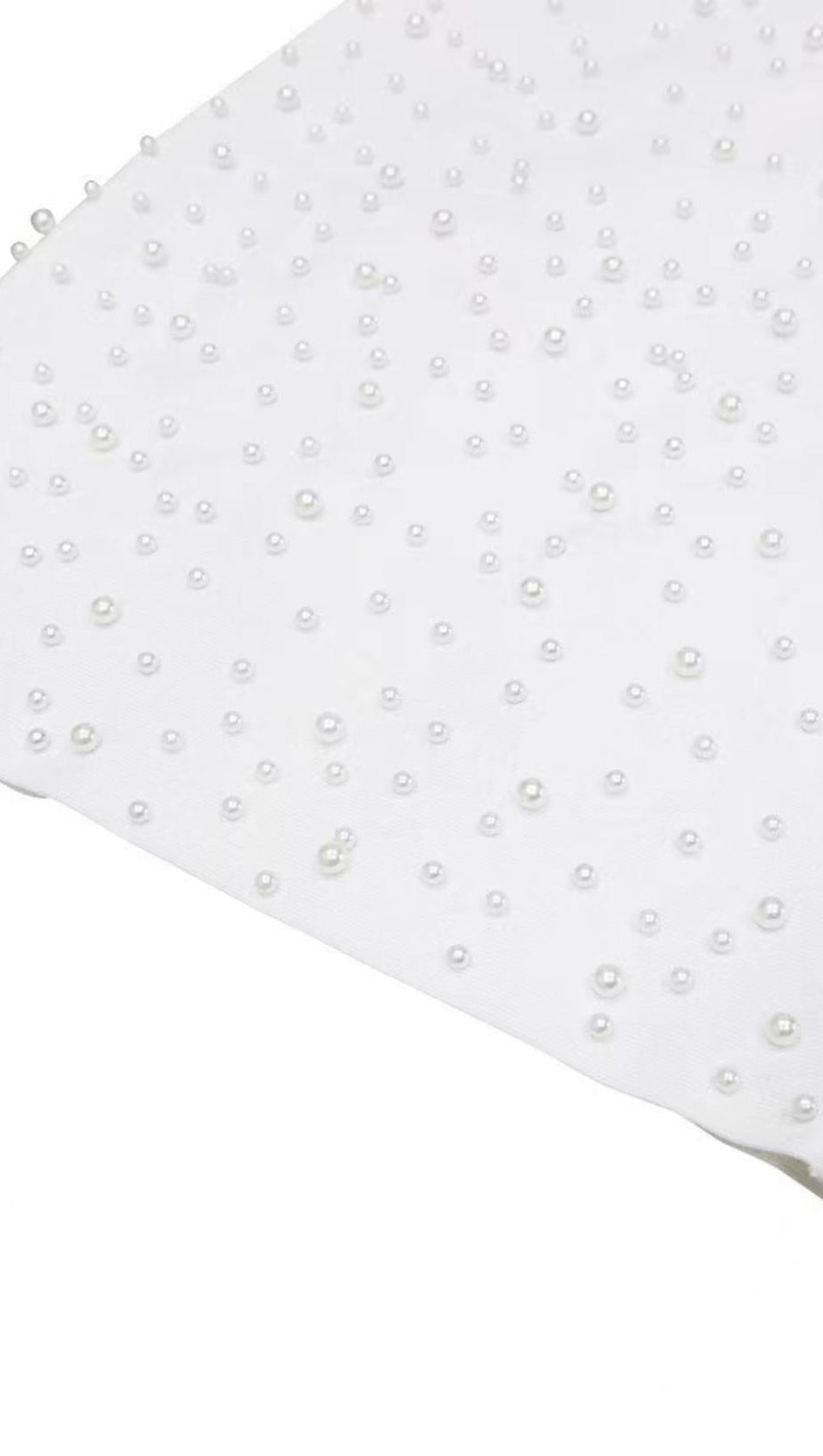 MINI ABITO BENDAGGIO A MANICHE LUNGHE CON PERLE