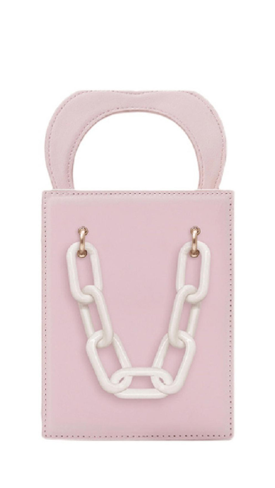 PEACH HEART HANDBAG.