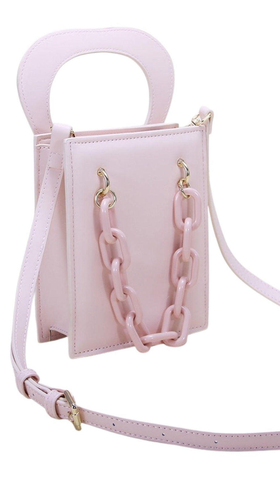 PEACH HEART HANDBAG.