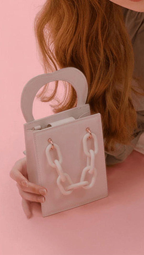 AIIZIE PEACH HEART HANDBAG. - product image