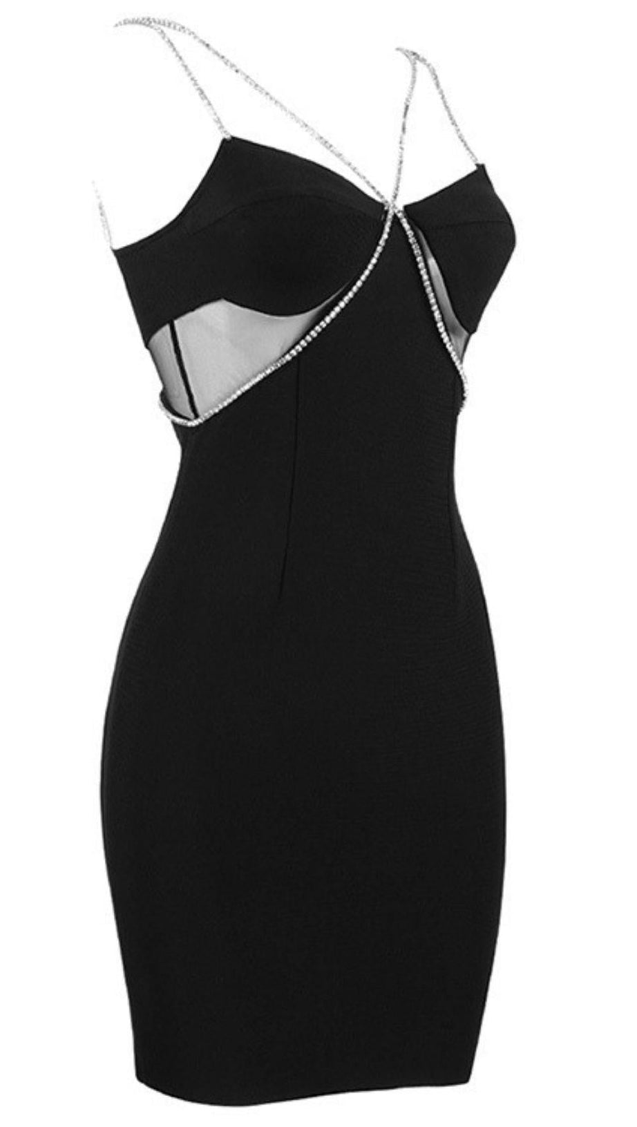 PATCHWORK BANDAGE DRESS.