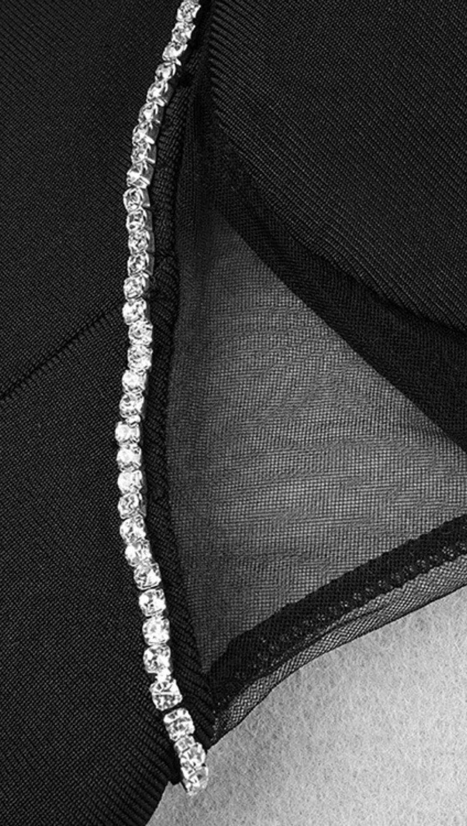 PATCHWORK BANDAGE DRESS.