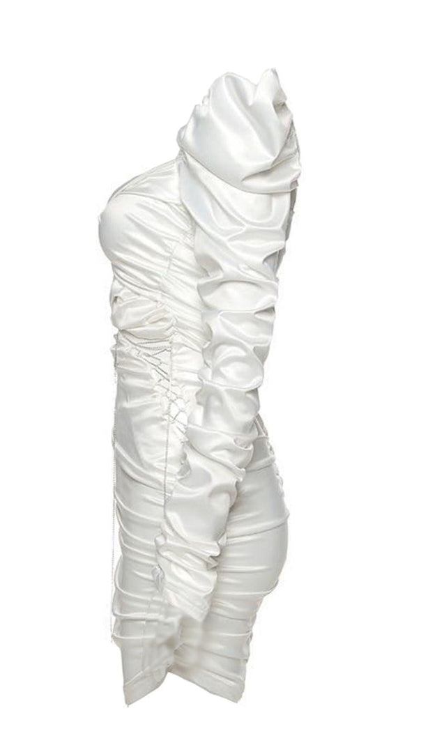 AIIZIE WHITE CUT OUT STAIN DRESS - product image