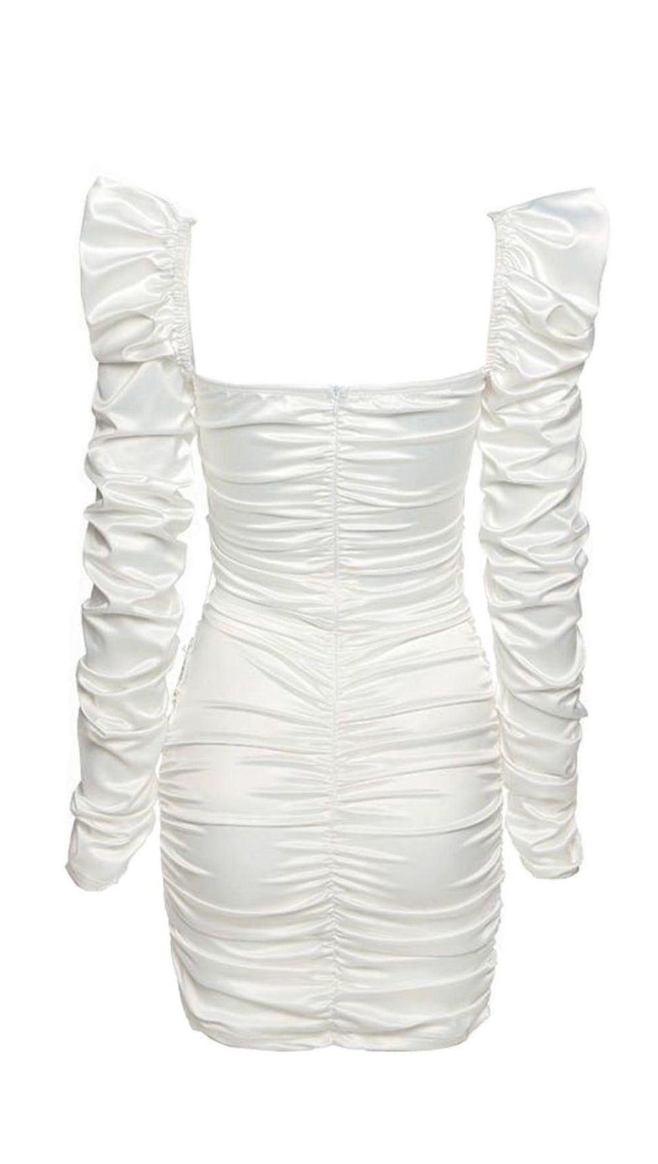 WHITE CUT OUT STAIN DRESS