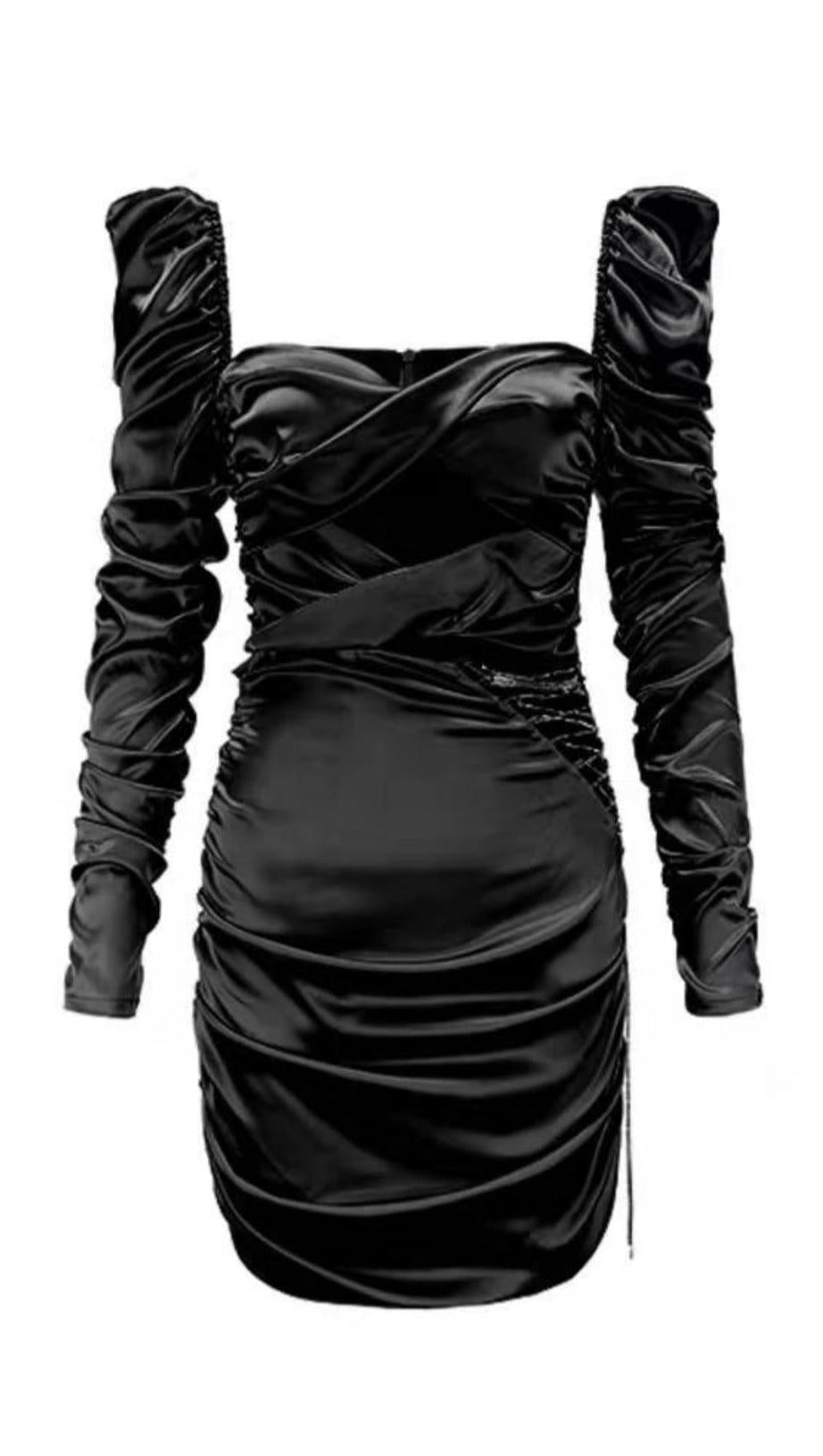 WHITE CUT OUT STAIN DRESS